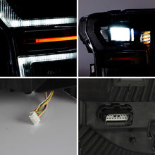 Load image into Gallery viewer, VLAND Headlight Assembly Fit for Ford F150 2018-2020,Black Amber LED Tube Sequential Signal