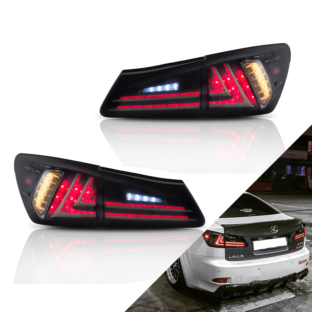 Vland Carlamp Tail Lights For Lexus 2006-2012 IS250 IS350 ISF Smoked