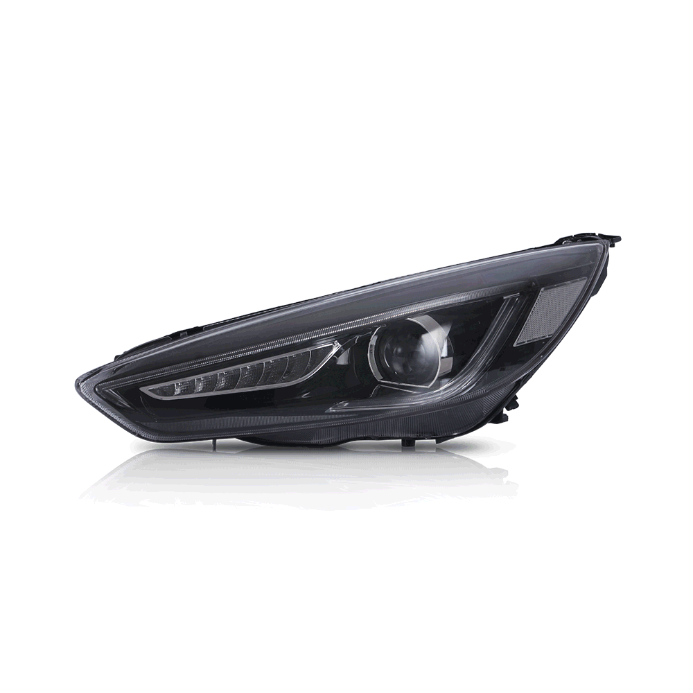 Vland Carlamp LED-Projektorscheinwerfer, kompatibel mit Focus 2015–2018 (Glühbirnen nicht im Lieferumfang enthalten), Dual Beam