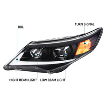 Charger l&#39;image dans la galerie, Projector Headlights For Toyota Camry 2012-2014（Fit For American Models） 