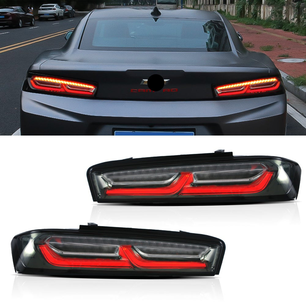 Tail Lights For Chevrolet Camaro 2016-2018 Clear Smoked Lens
