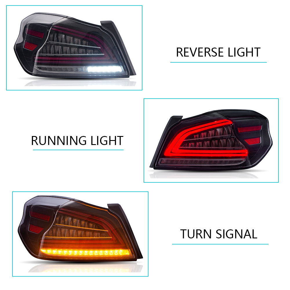 Vland Carlamp Full LED Subaru Wrx Tail Lights 2015-2021 ABS, PMMA