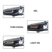 Load image into Gallery viewer, Blackout Headlights + Red Lens Tail lights For 2008-2017 Mitsubishi Lancer / EVO X