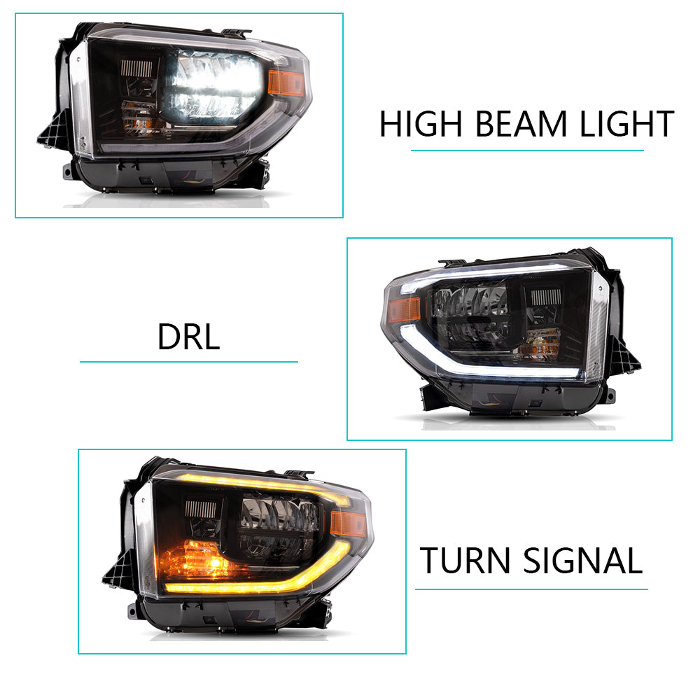 Led Headlights For Toyota Tundra 2014-2019