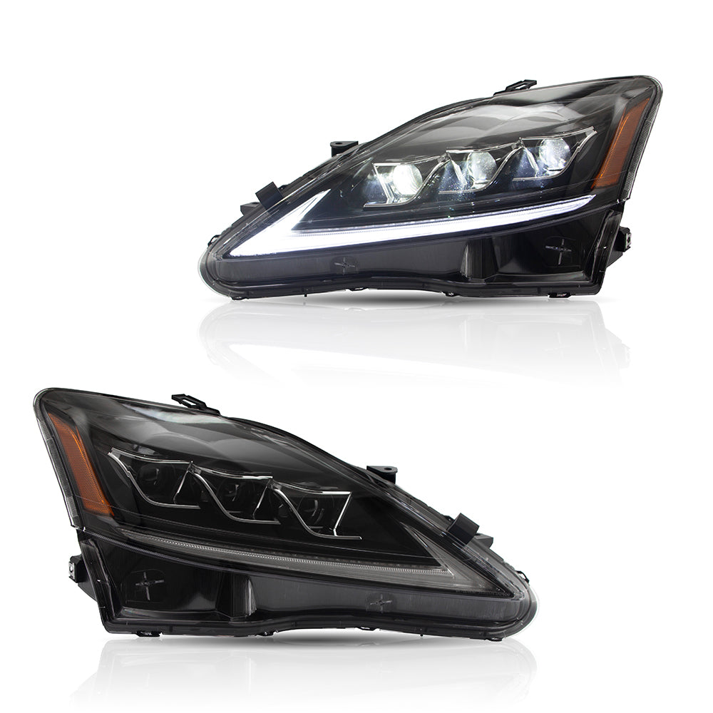 2006–2014 Lexus IS250 IS350 IS F VLAND Scheinwerfer + LED-Rücklichter-Set