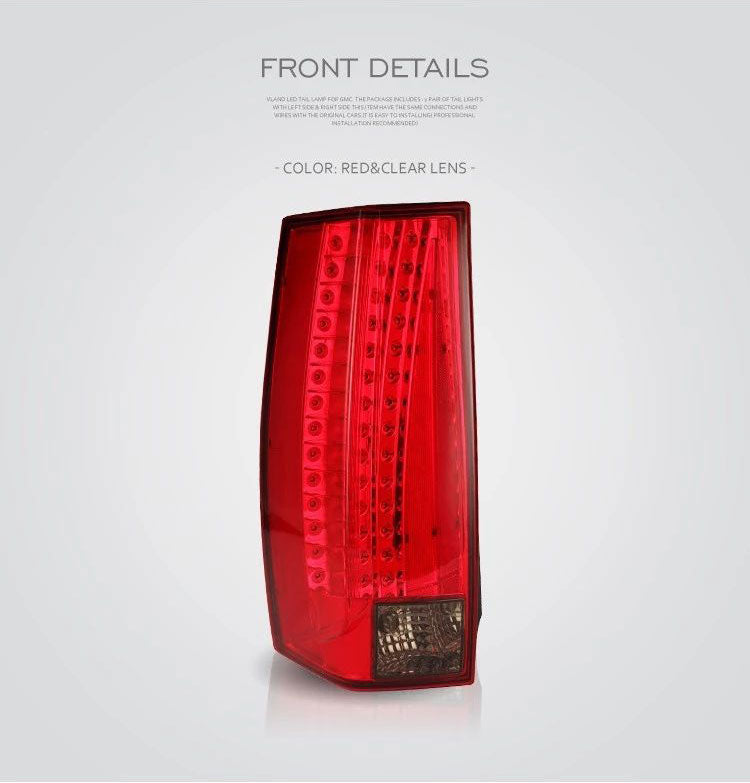 VLAND for GMC 2007-2014(NOT for Barn Door Models) LED TAIL LAMP ABS,PMMA,GLASSMaterial